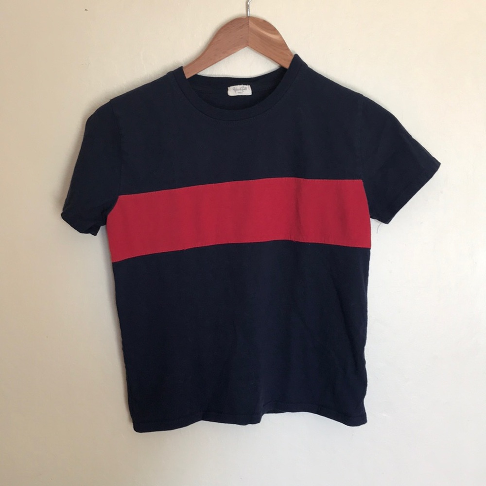 Blue and red Brandy Melville  3/4 length t-shirt